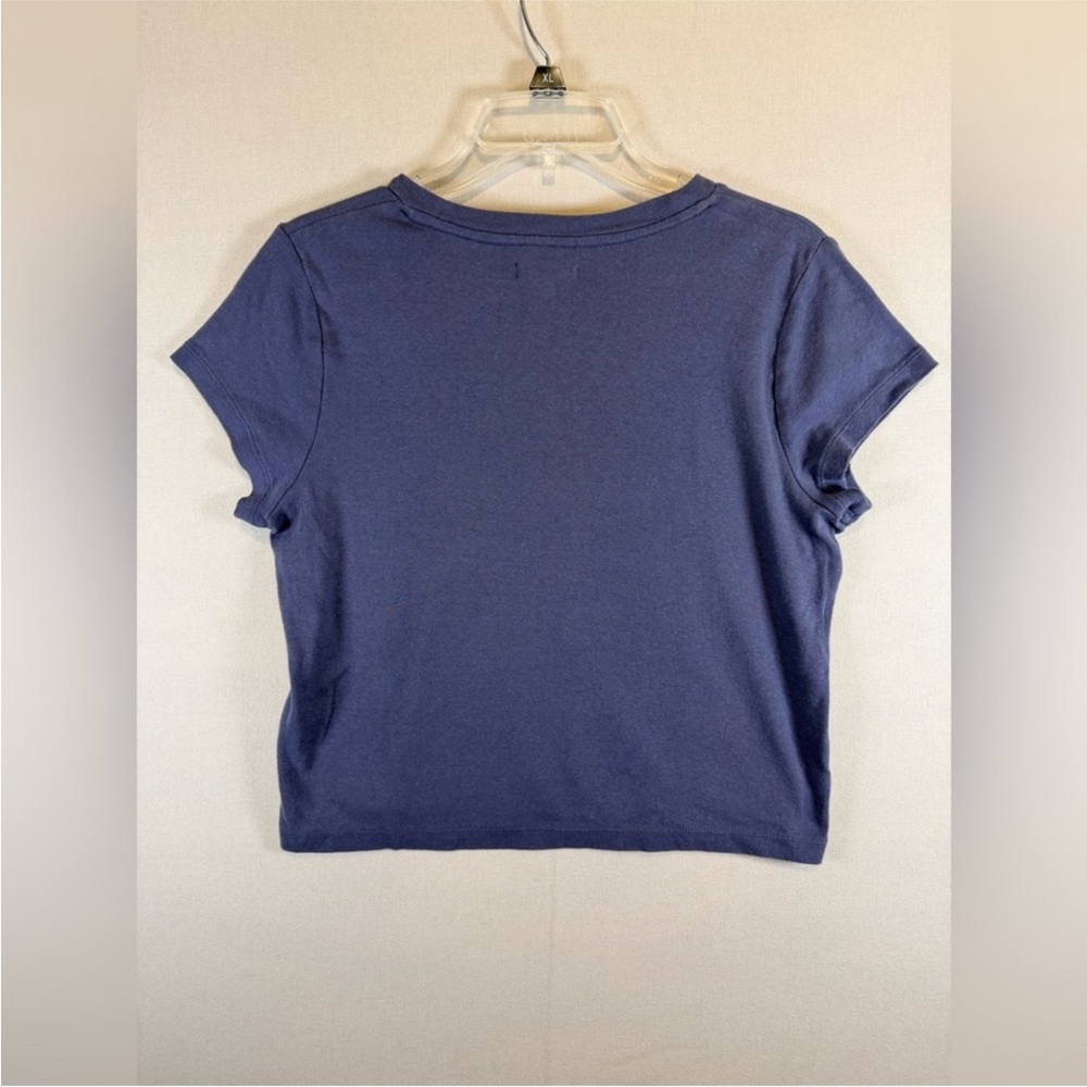 Madewell Day In The Sun Graphic Tee Womens L Blue Smooth Sailing Crop Top - Picture 5 of 8